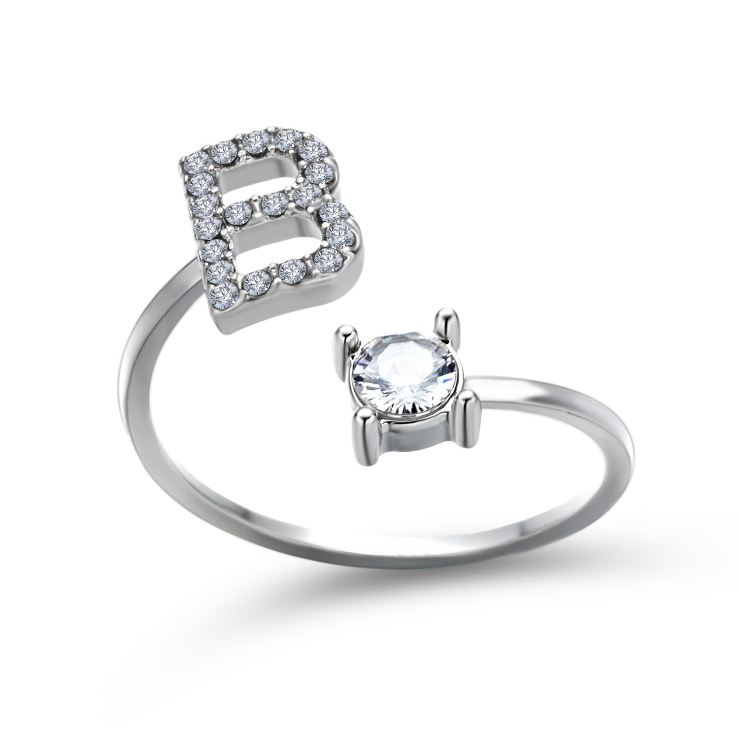 New Design Adjustable 26 Initial Letter Ring