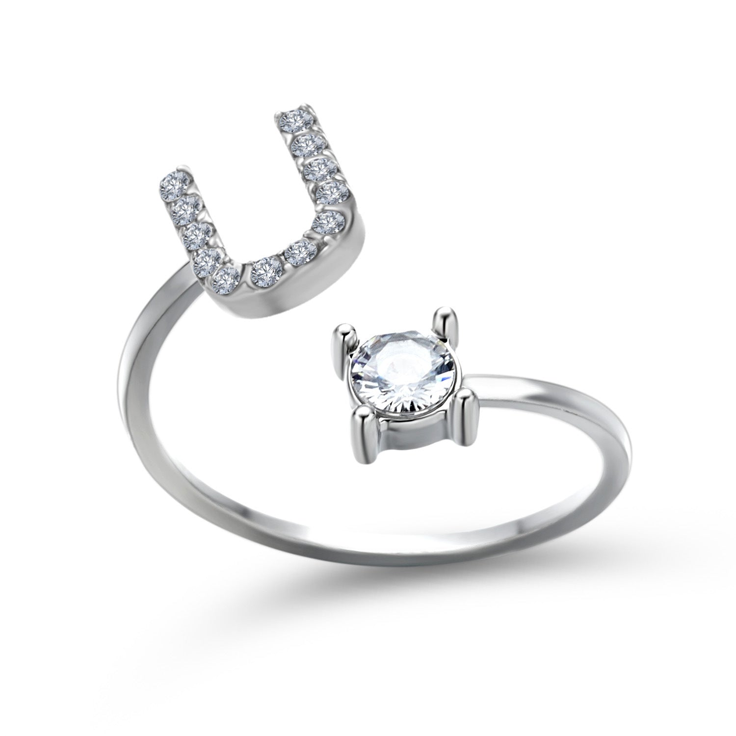 New Design Adjustable 26 Initial Letter Ring