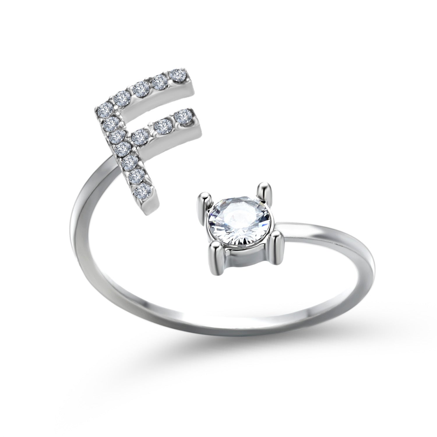 New Design Adjustable 26 Initial Letter Ring