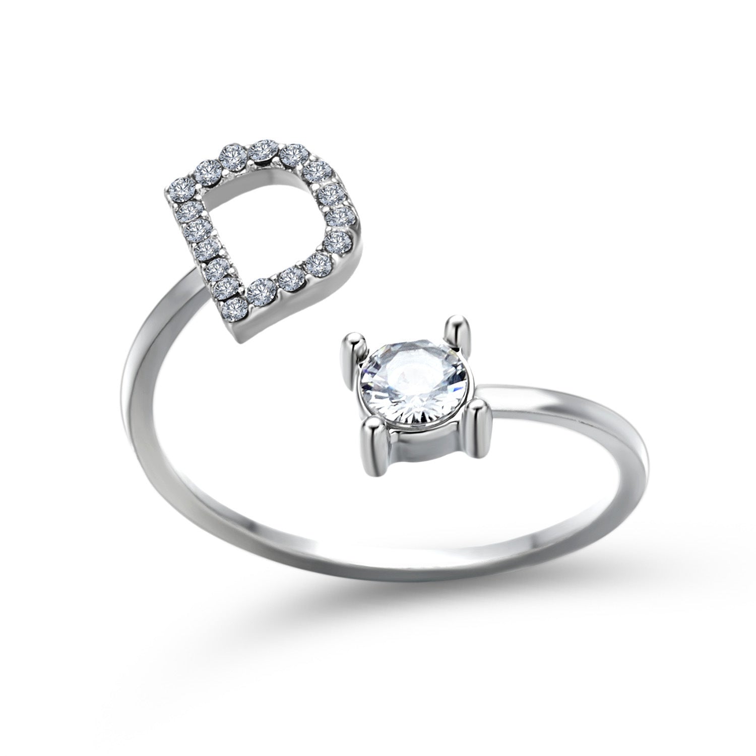 New Design Adjustable 26 Initial Letter Ring