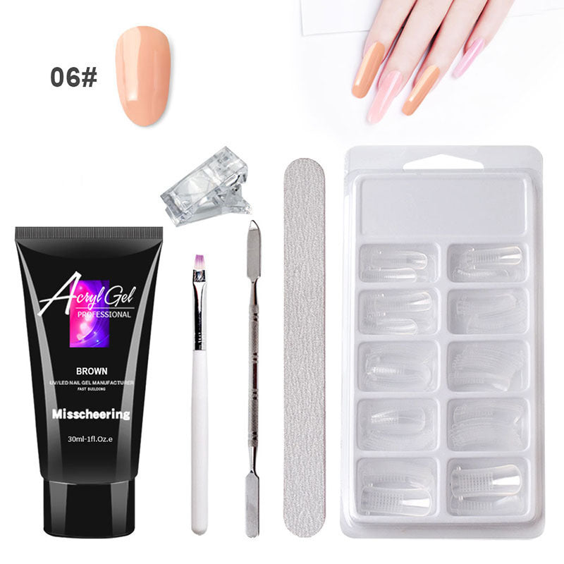 Painless Extension Gel Nail Art Without Paper Holder Quick Model Painless