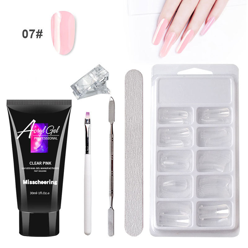 Painless Extension Gel Nail Art Without Paper Holder Quick Model Painless