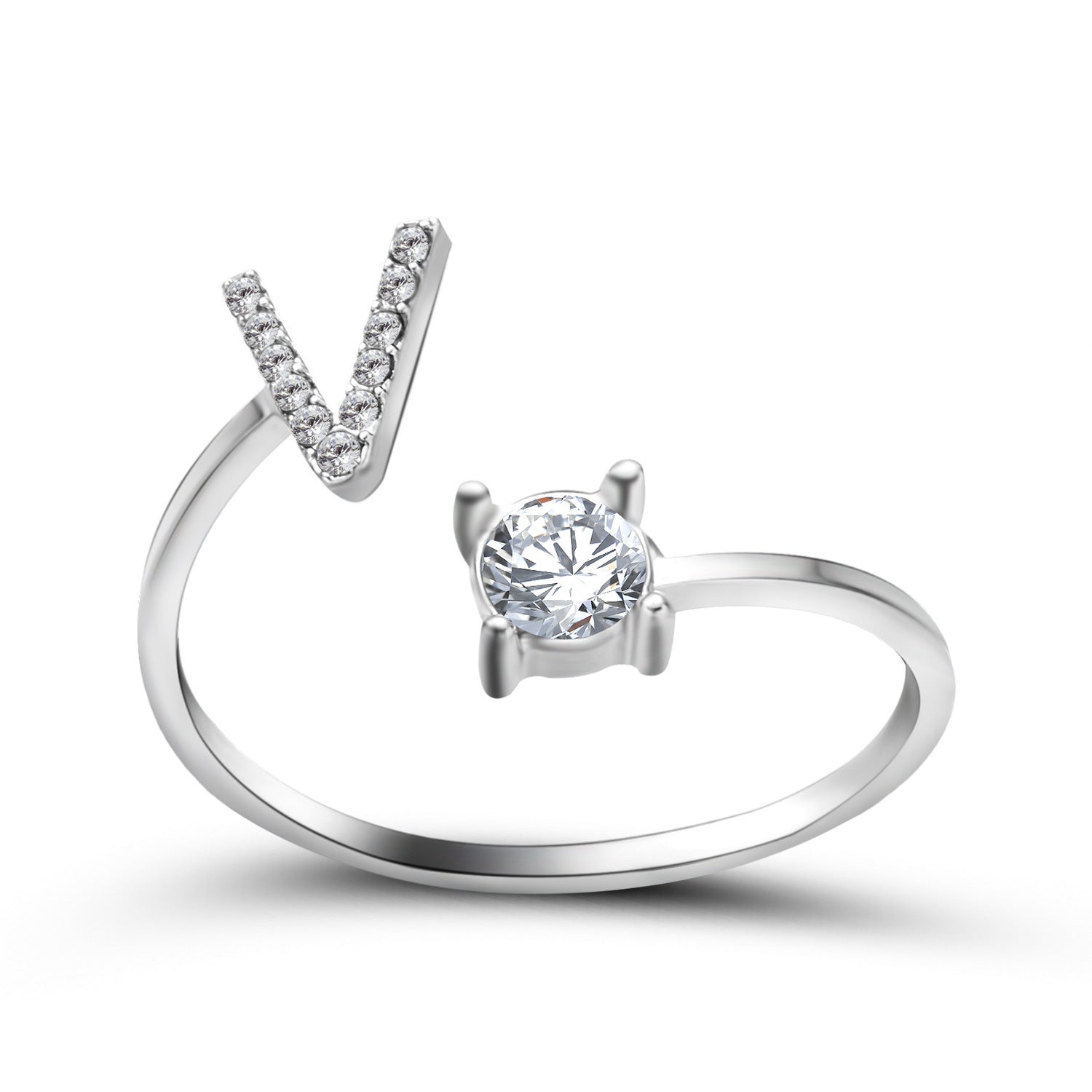 New Design Adjustable 26 Initial Letter Ring