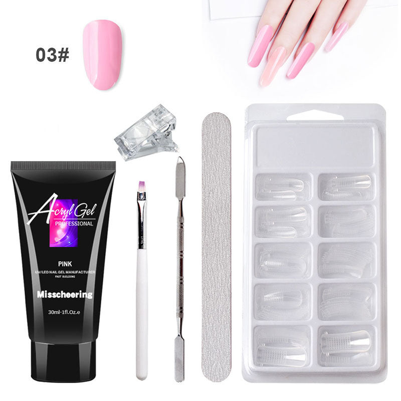Painless Extension Gel Nail Art Without Paper Holder Quick Model Painless