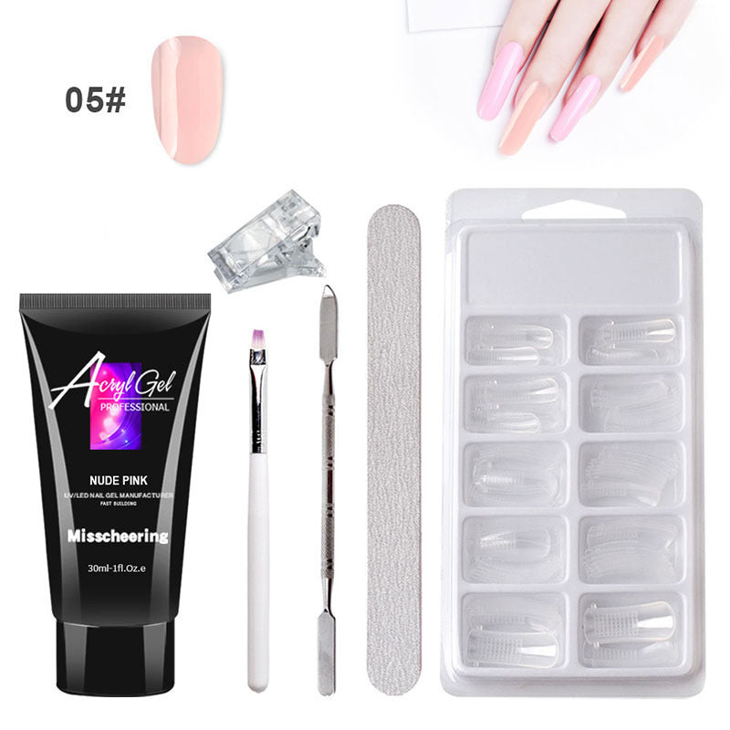 Painless Extension Gel Nail Art Without Paper Holder Quick Model Painless