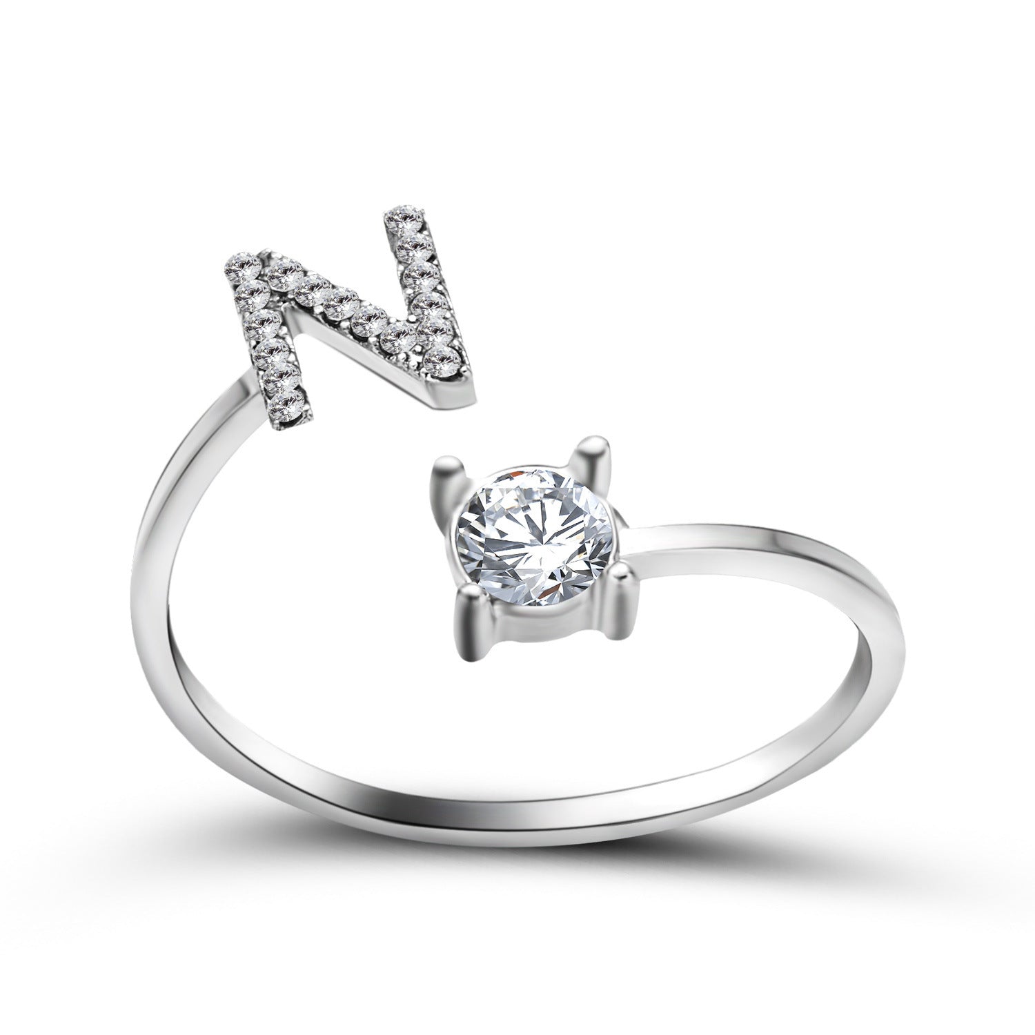 New Design Adjustable 26 Initial Letter Ring