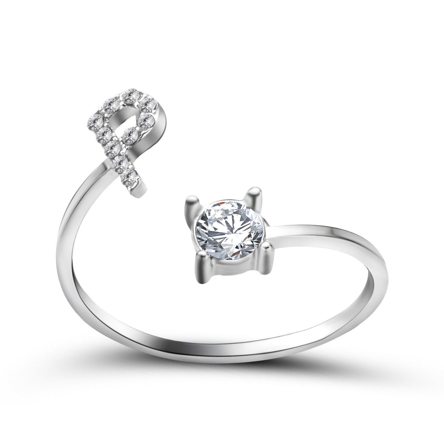 New Design Adjustable 26 Initial Letter Ring
