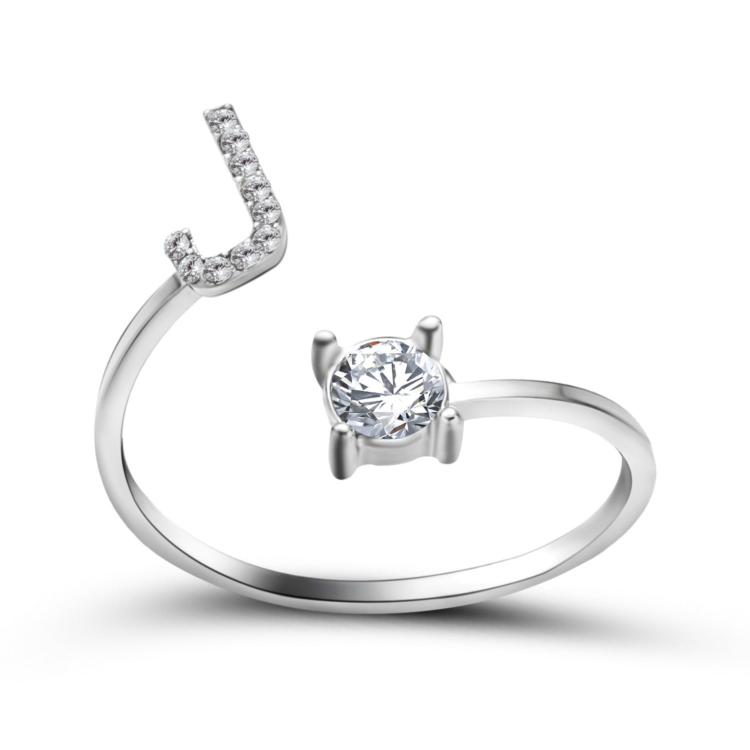 New Design Adjustable 26 Initial Letter Ring