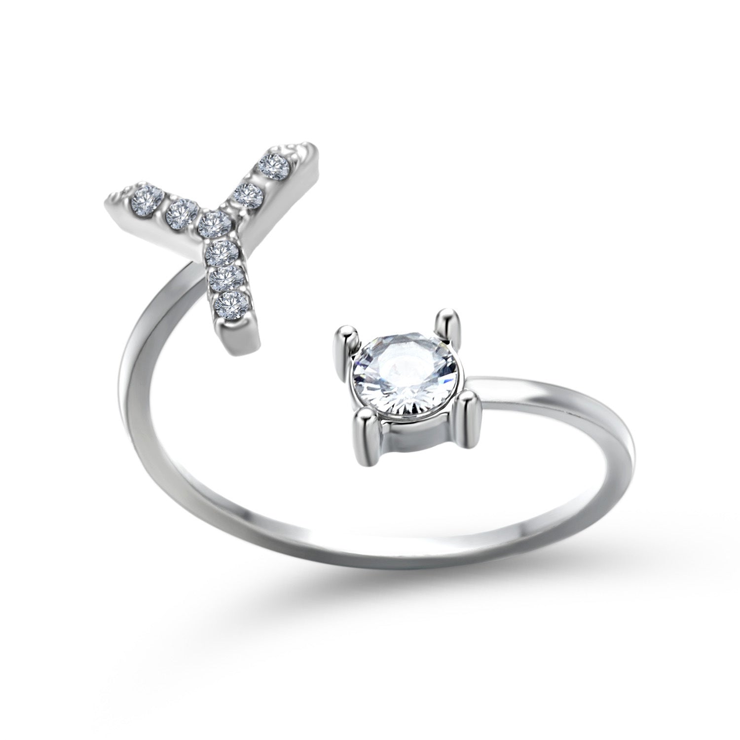 New Design Adjustable 26 Initial Letter Ring
