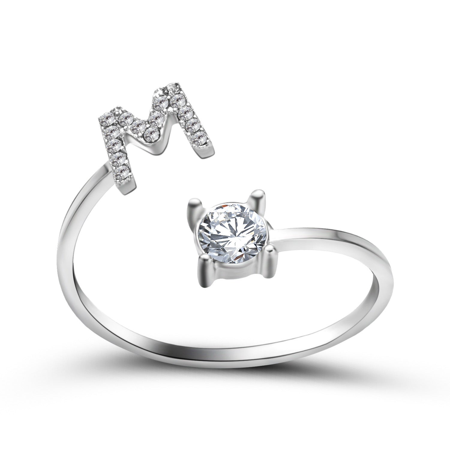 New Design Adjustable 26 Initial Letter Ring