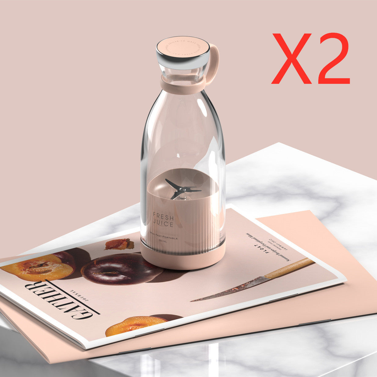 350ML Electric Juicer Blender Mixer USB Rechargeable Machine.