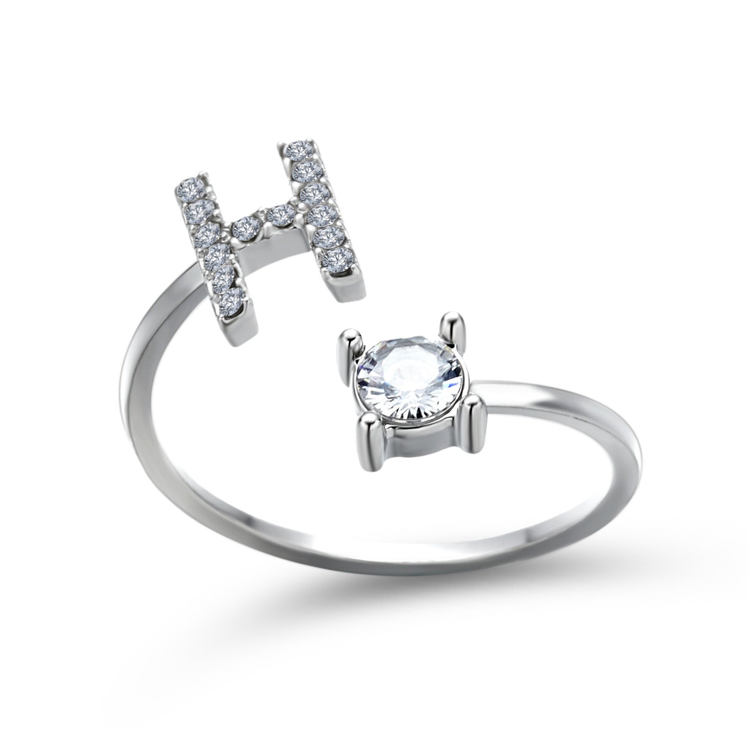 New Design Adjustable 26 Initial Letter Ring