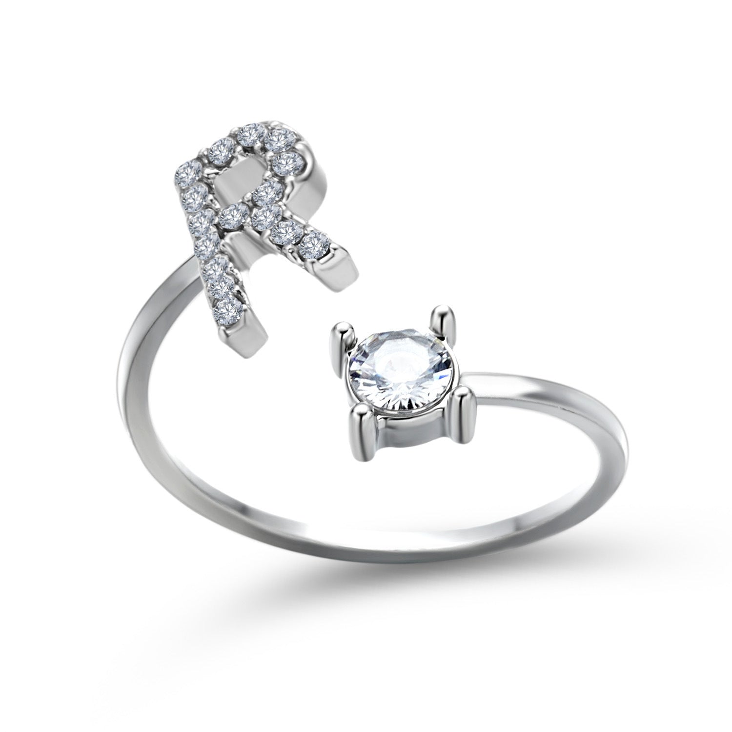 New Design Adjustable 26 Initial Letter Ring