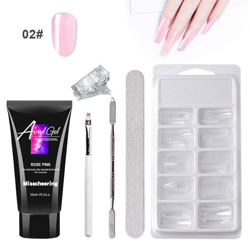 Painless Extension Gel Nail Art Without Paper Holder Quick Model Painless