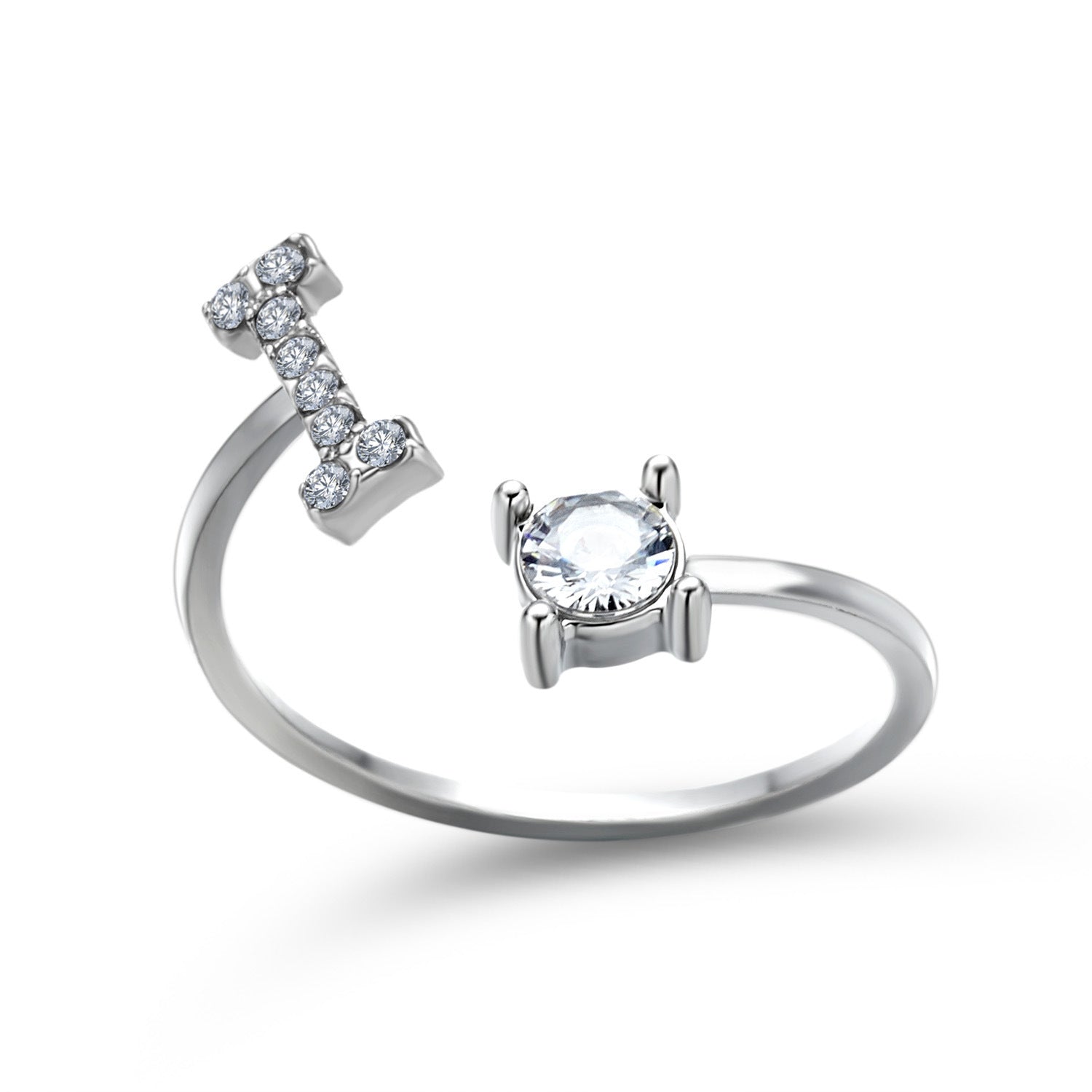 New Design Adjustable 26 Initial Letter Ring