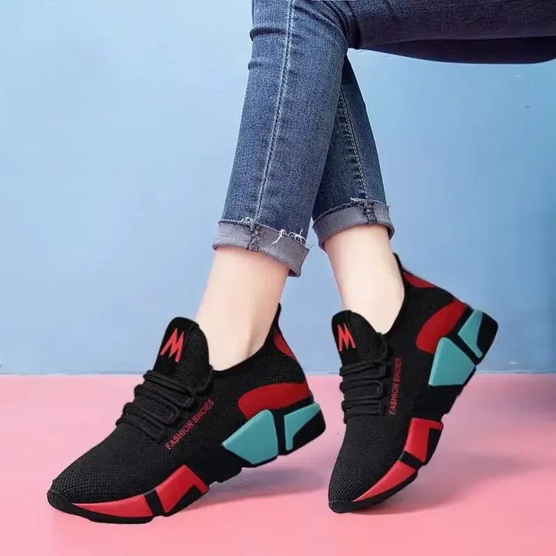 Fashionable and simple new women's shoes, comfortable women's shoes, spring and autumn lace-up comfortable light sports shoes