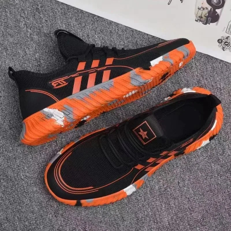 Men's sports shoes, comfortable tennis shoes, mesh surface, fly fabric, anti slip, men's tennis, big discounts, novelty