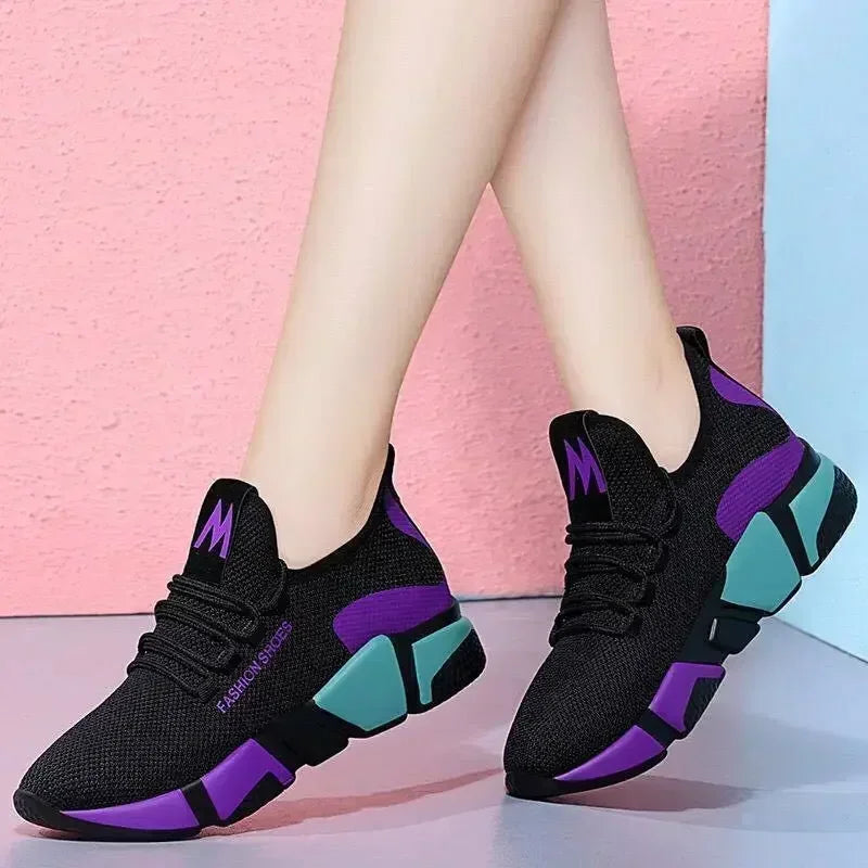 Fashionable and simple new women's shoes, comfortable women's shoes, spring and autumn lace-up comfortable light sports shoes