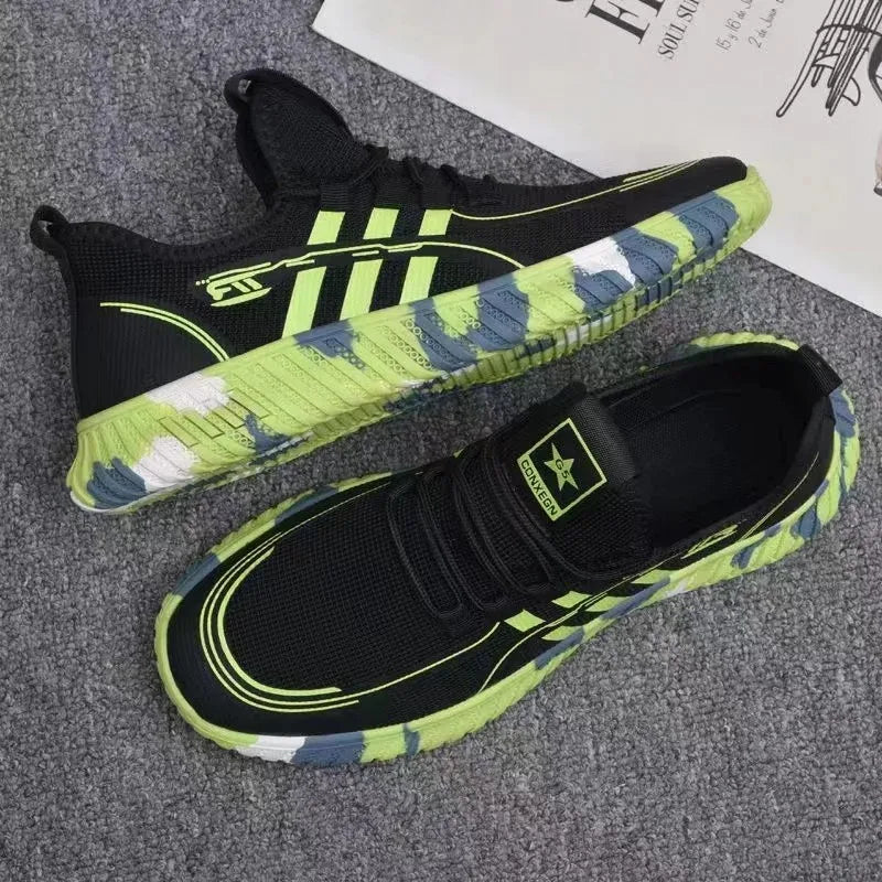 Men's sports shoes, comfortable tennis shoes, mesh surface, fly fabric, anti slip, men's tennis, big discounts, novelty