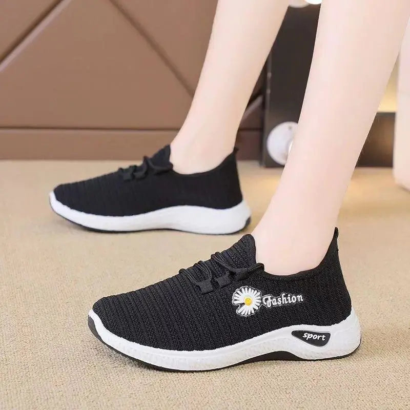 2025 NEW HOT Women Air Mesh Running Shoes Lightweight Lace Up Sneakers Flat Sole Casual Tennis Shoes for Outdoor Activities