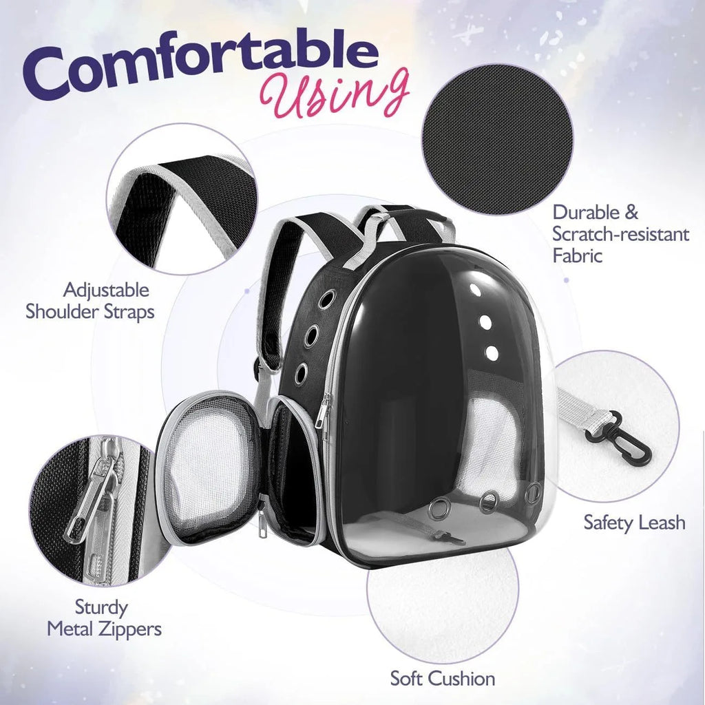 Backpack Carrier/ Bubble Carrying Bag for Small Medium Dogs Cats, Transparent Cat Space Capsule, Breathable Cat/ Dog Travel Bag