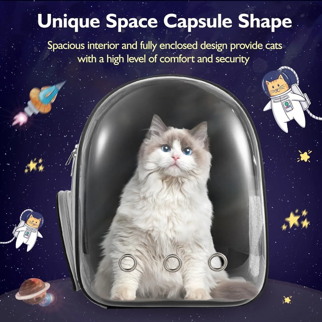 Backpack Carrier/ Bubble Carrying Bag for Small Medium Dogs Cats, Transparent Cat Space Capsule, Breathable Cat/ Dog Travel Bag