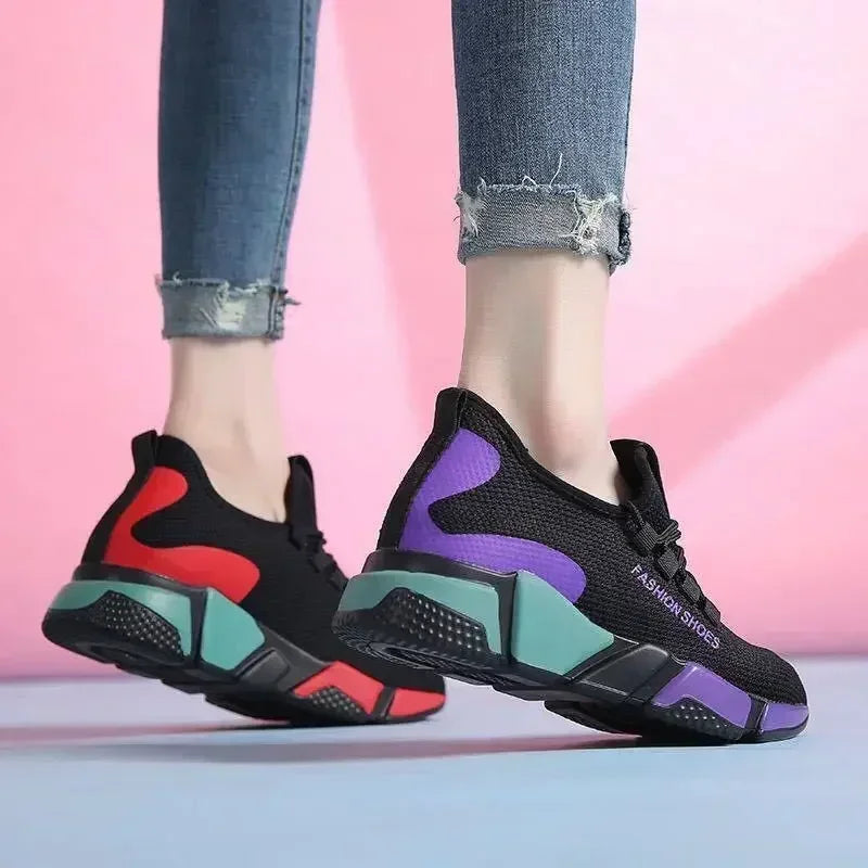 Fashionable and simple new women's shoes, comfortable women's shoes, spring and autumn lace-up comfortable light sports shoes