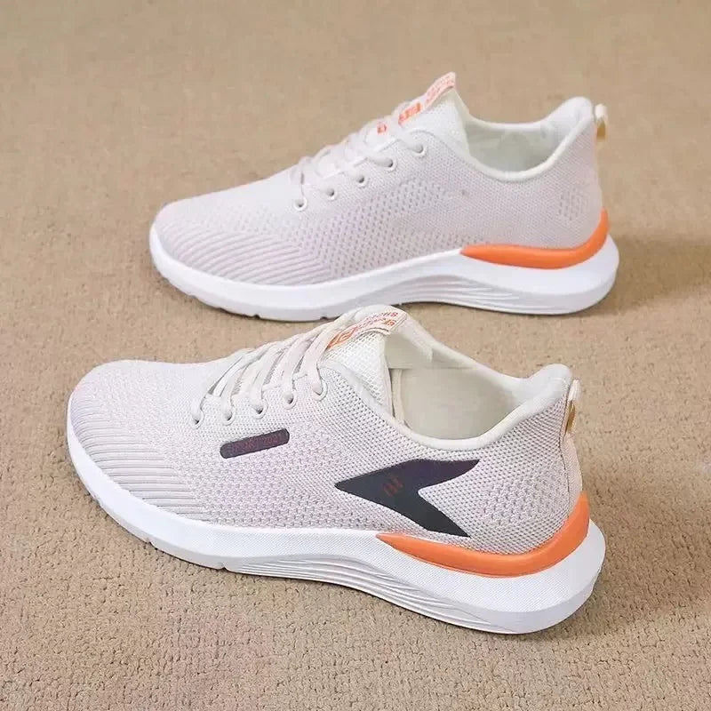 2025 NEW HOT Women Air Mesh Running Shoes Lightweight Lace Up Sneakers Flat Sole Casual Tennis Shoes for Outdoor Activities