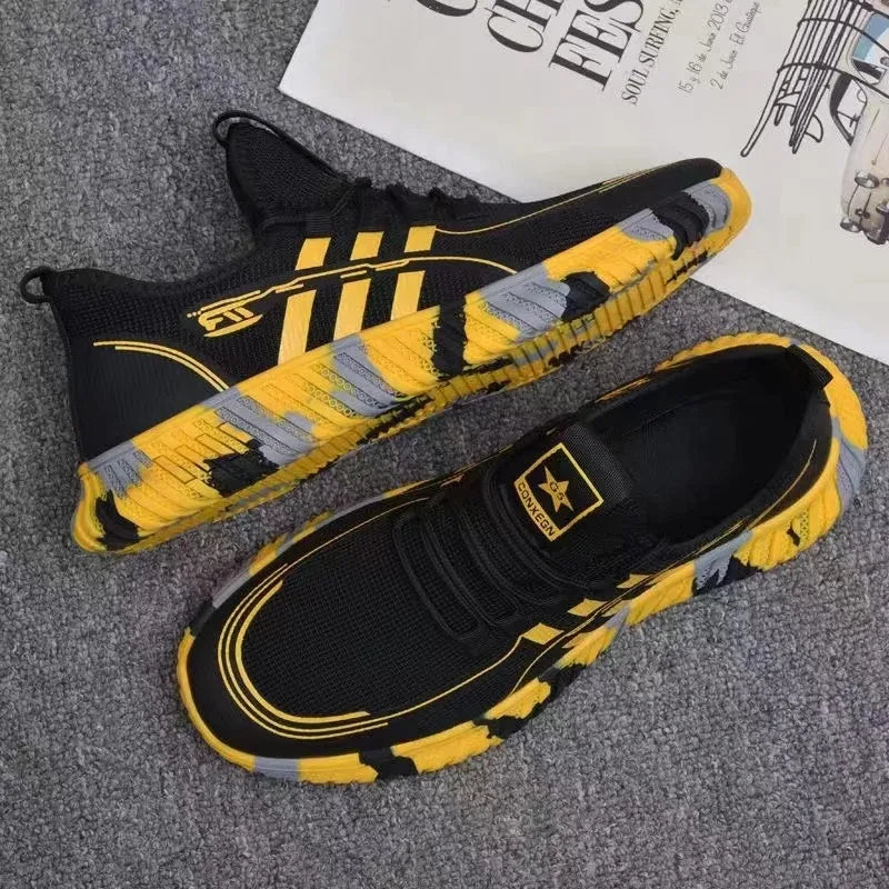 Men's sports shoes, comfortable tennis shoes, mesh surface, fly fabric, anti slip, men's tennis, big discounts, novelty