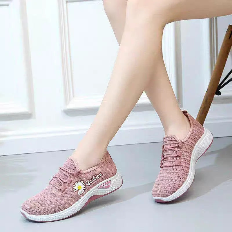 2025 NEW HOT Women Air Mesh Running Shoes Lightweight Lace Up Sneakers Flat Sole Casual Tennis Shoes for Outdoor Activities