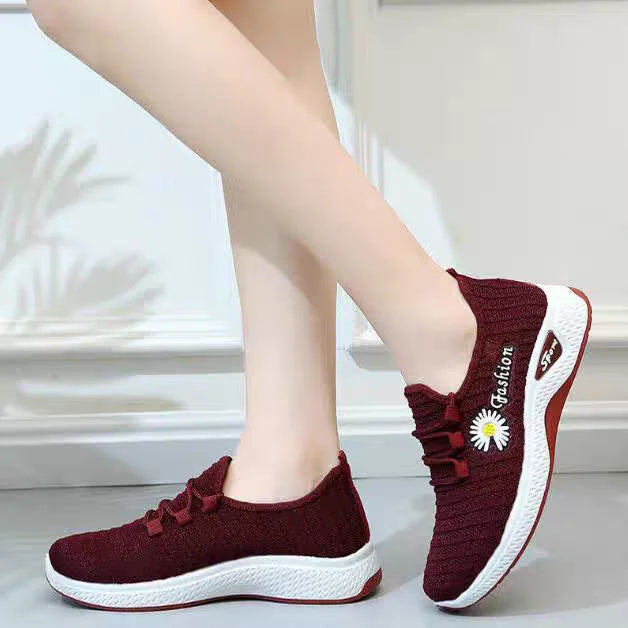 2025 NEW HOT Women Air Mesh Running Shoes Lightweight Lace Up Sneakers Flat Sole Casual Tennis Shoes for Outdoor Activities