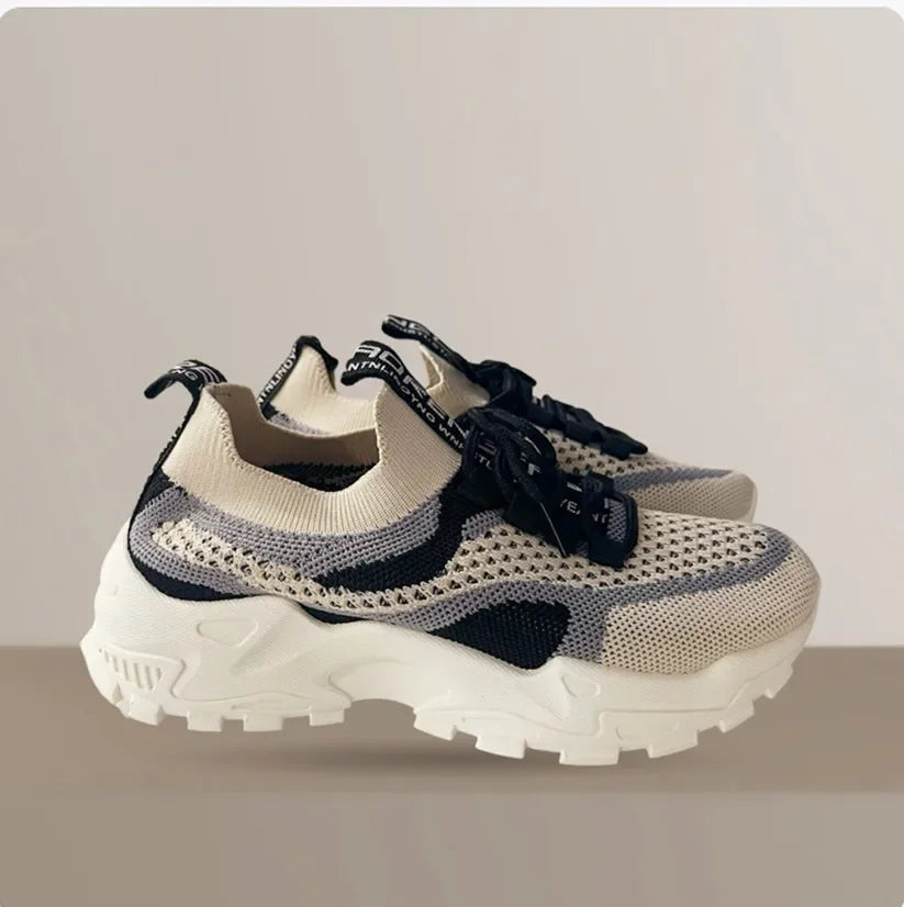 2025 NEW HOT Women Air Mesh Running Shoes Lightweight Lace Up Sneakers Flat Sole Casual Tennis Shoes for Outdoor Activities